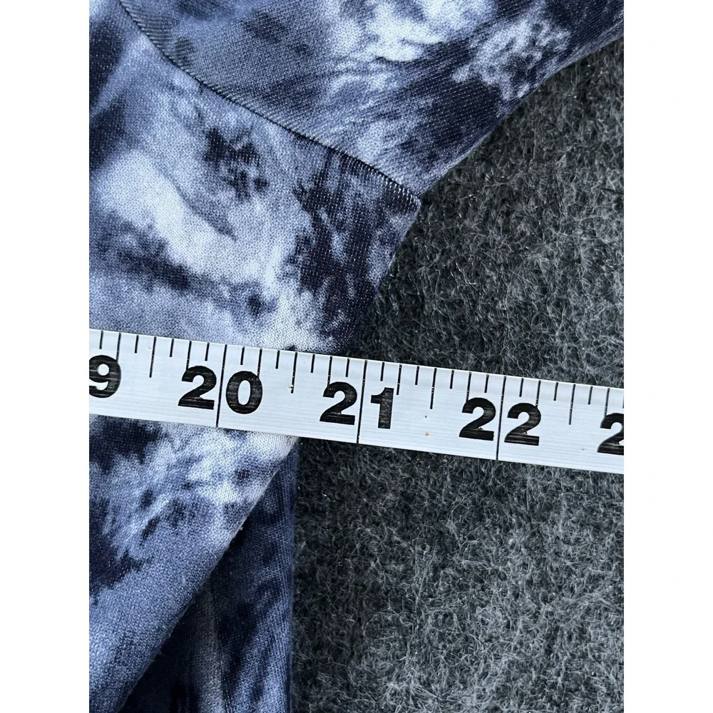 GAIAM Sweatshirt Medium DARK GRAY AND WHITE TIE DYE PRINT SOFT‎ Active Gym
